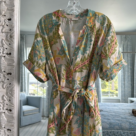 Spartina 449 Floral Dress - Blue, Green, Pink - Picture 2 of 7